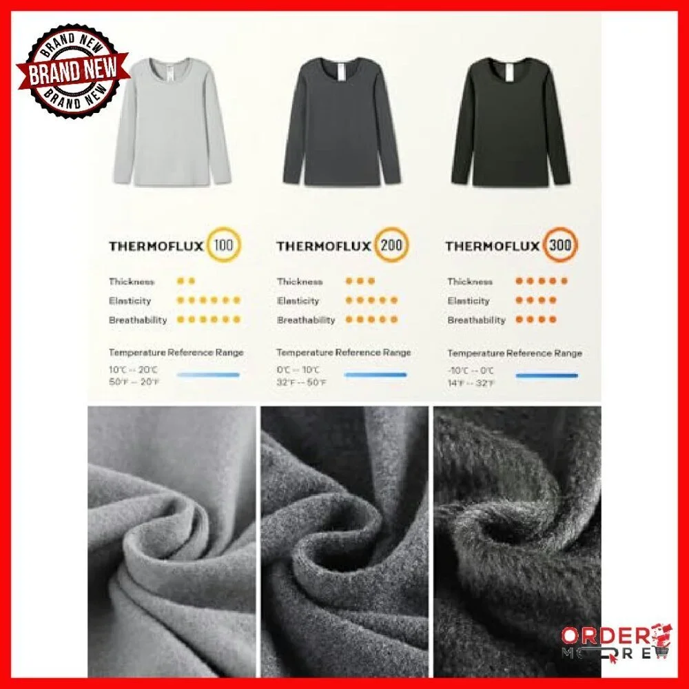 Men's Thermal Turtleneck Base Layer Fleece Long Sleeve Shirt